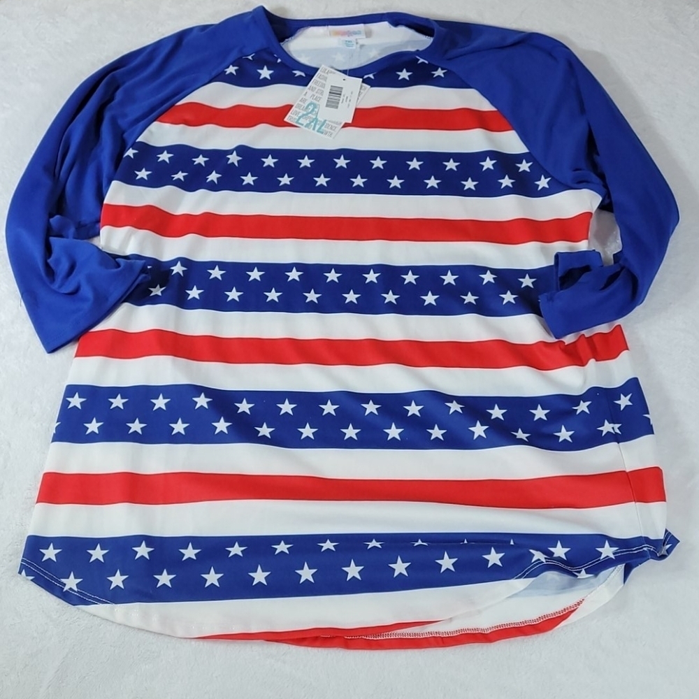 NWT LuLaRoe Randy 4th of July Top size 2XL